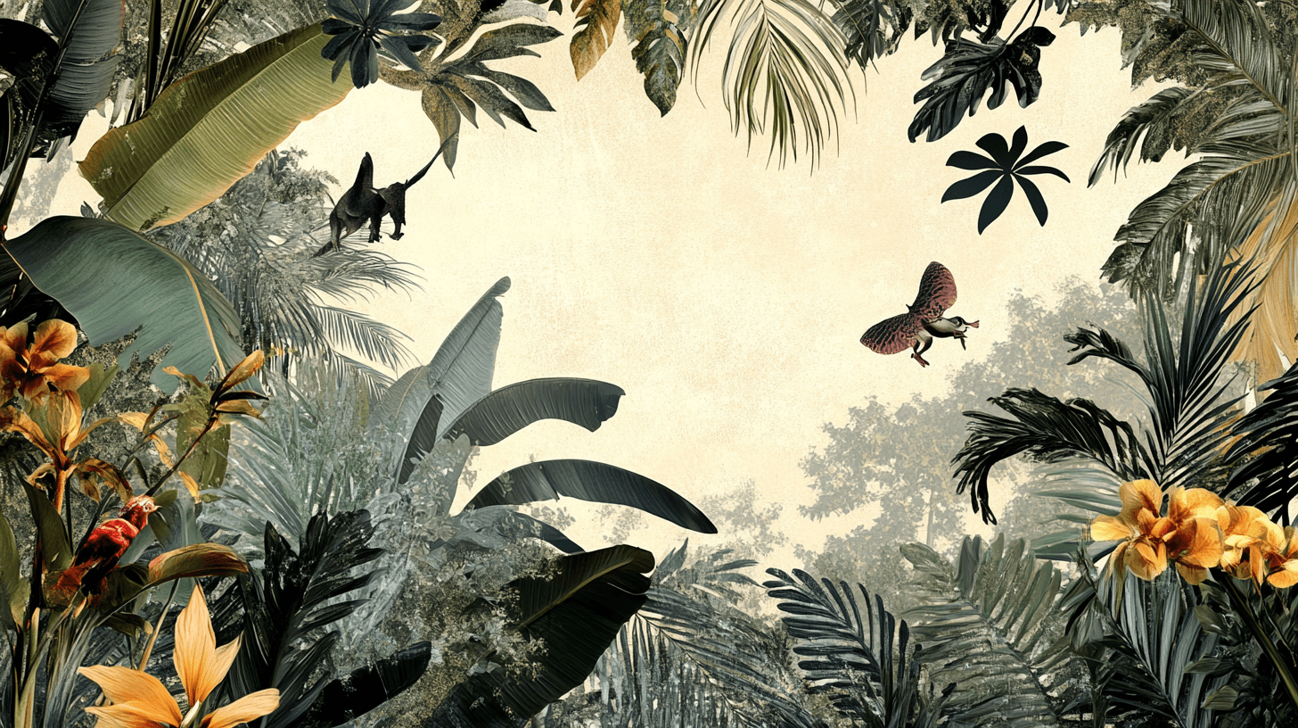 Wanddekoration im Jungle-Design
