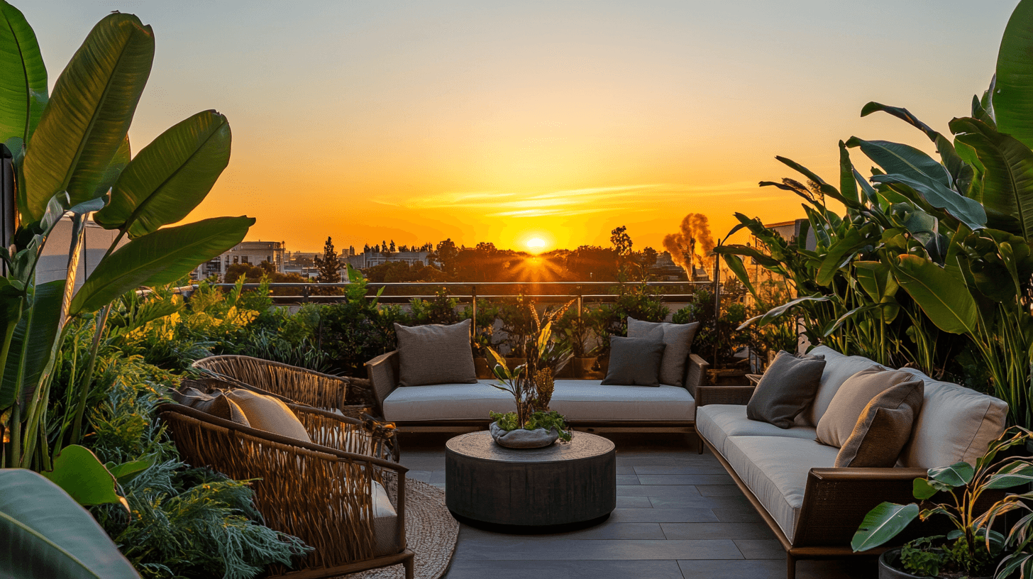 Erholsame Dachterrasse: Ein Rückzugsort der Ruhe unter freiem Himmel