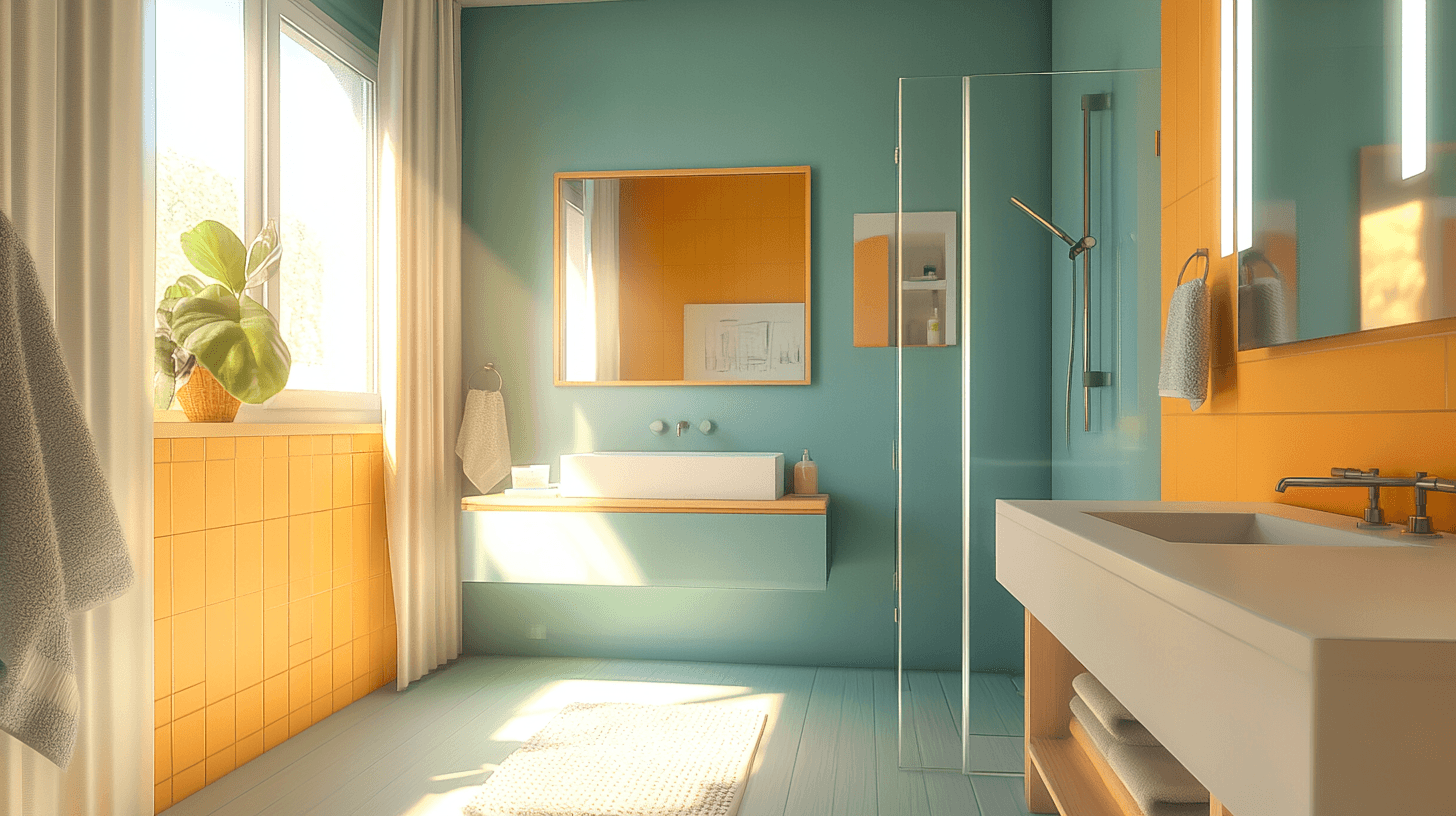 Badezimmer im skandinavischen Design: Helle Töne und klare Linien