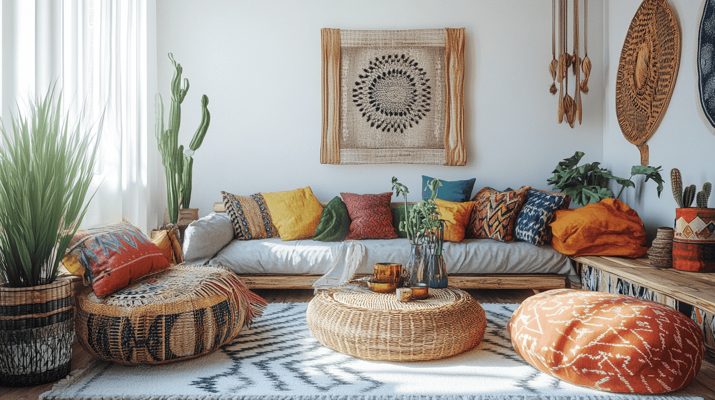 Boho-Chic: Lebendige Farben und natürliche Materialien