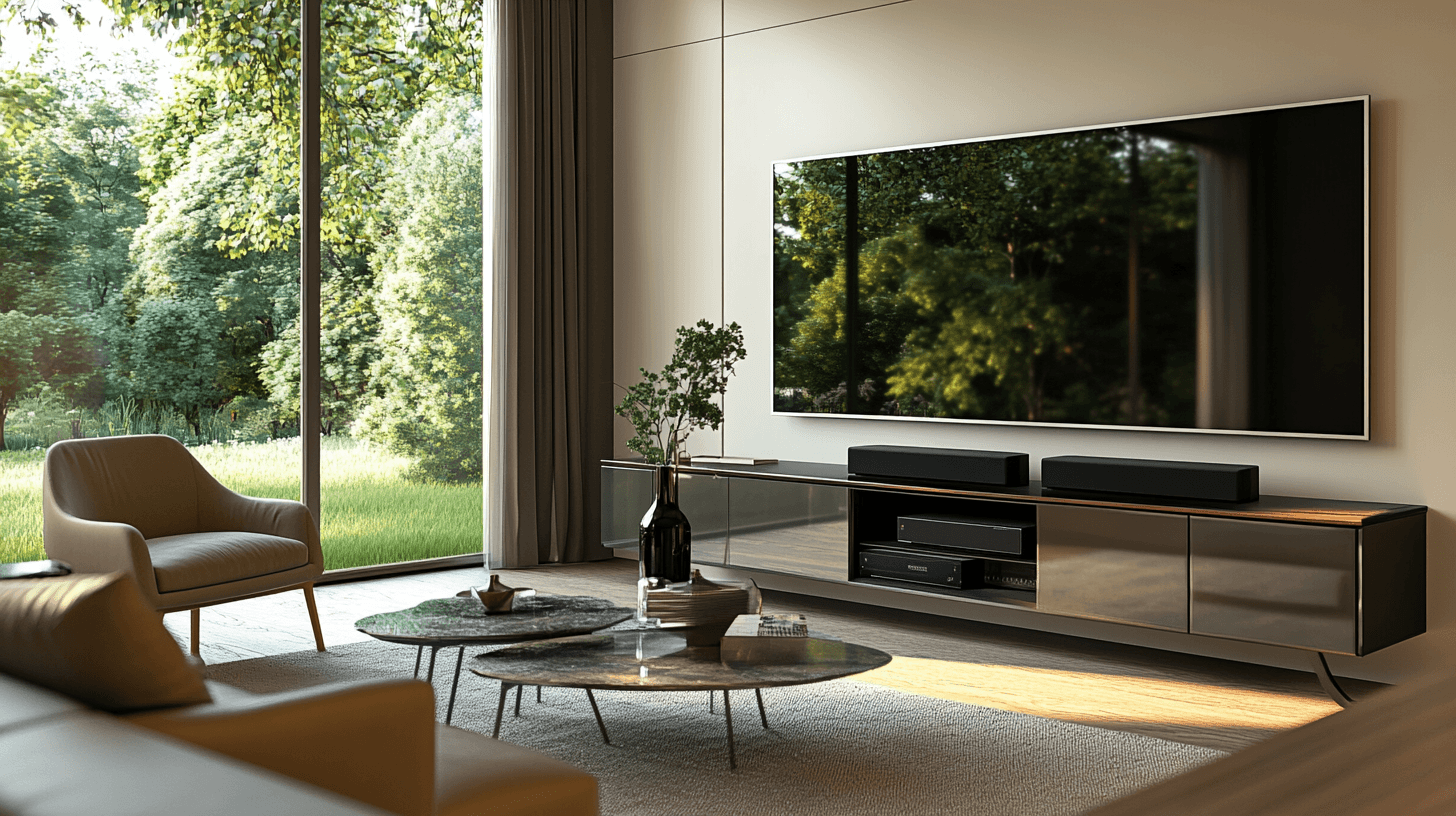 Wohnzimmer mit Media-Center: Technik elegant einfügen