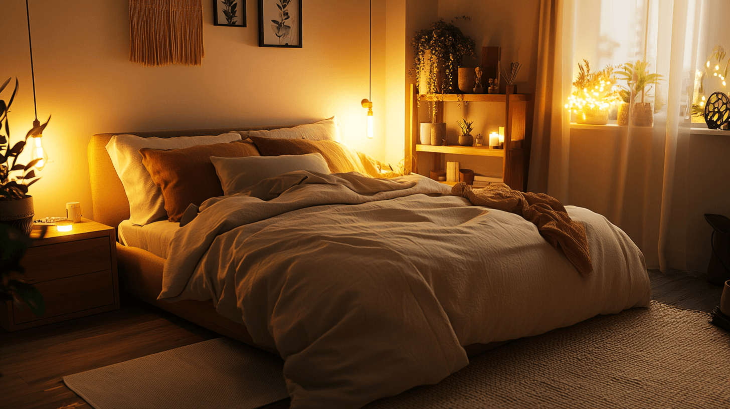 Zarte Erdtöne im Schlafzimmer: Entspannung und Wohlgefühl