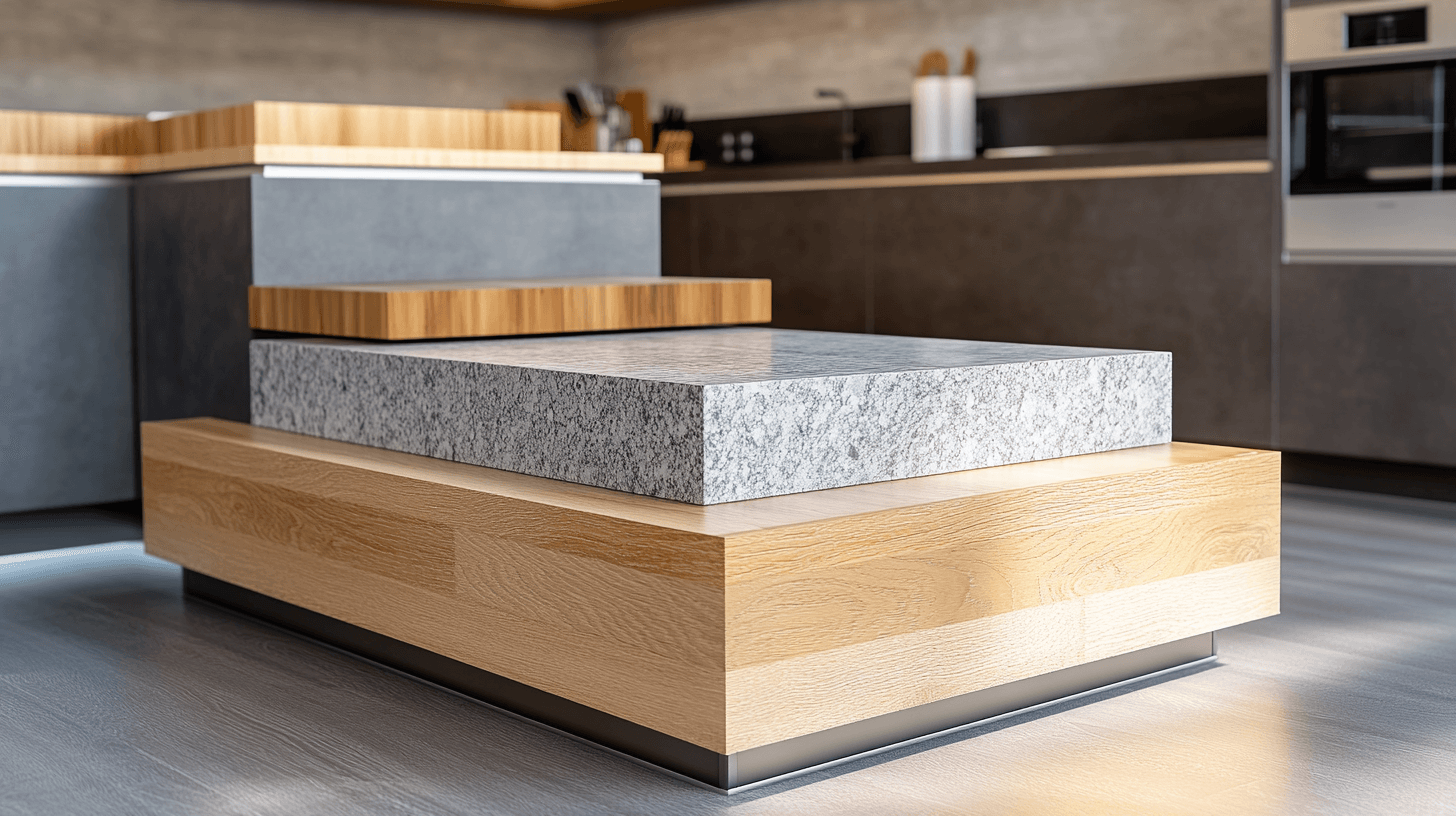 Materialien für Kochinseln