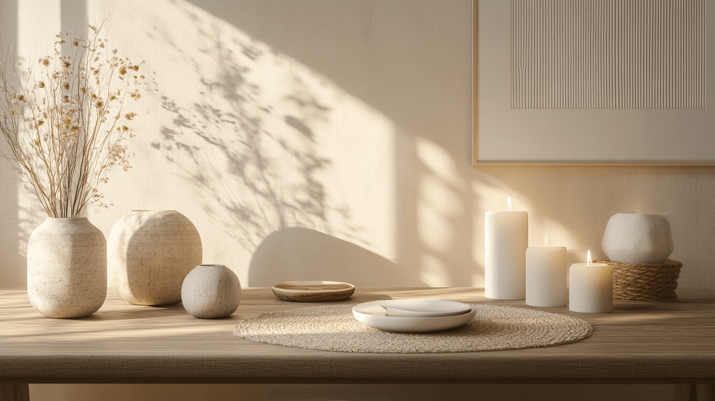 Dekoration und Accessoires im nordischen Esszimmer