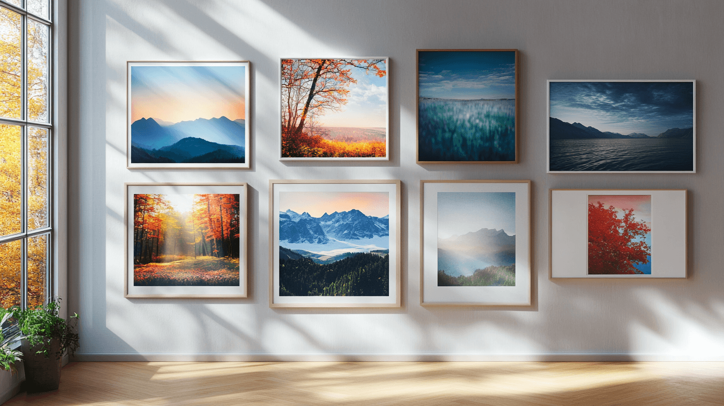 Unterschiedliche Stile von Wandbildern und Drucken