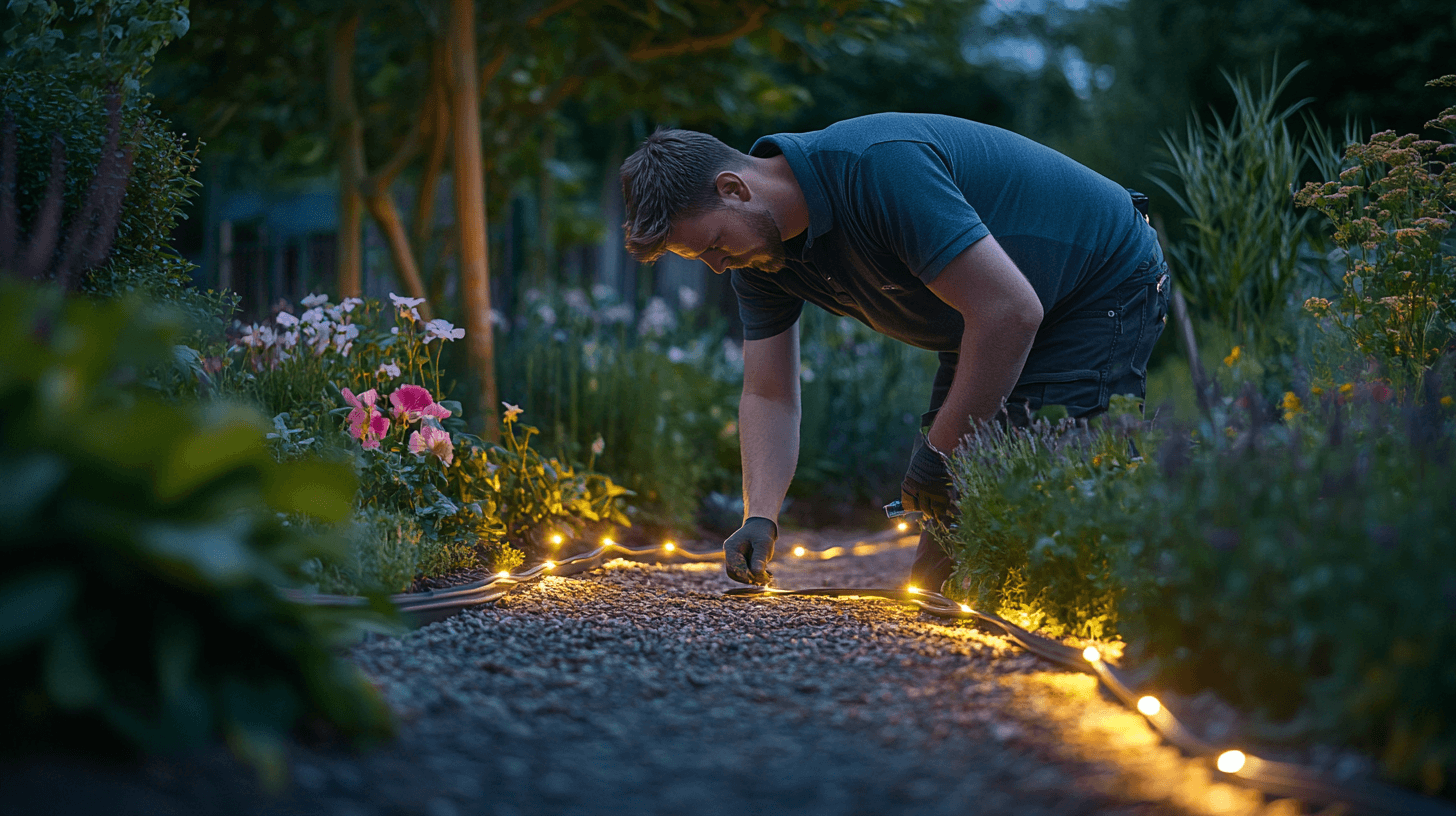 Montage und Positionierung der Gartenbeleuchtung