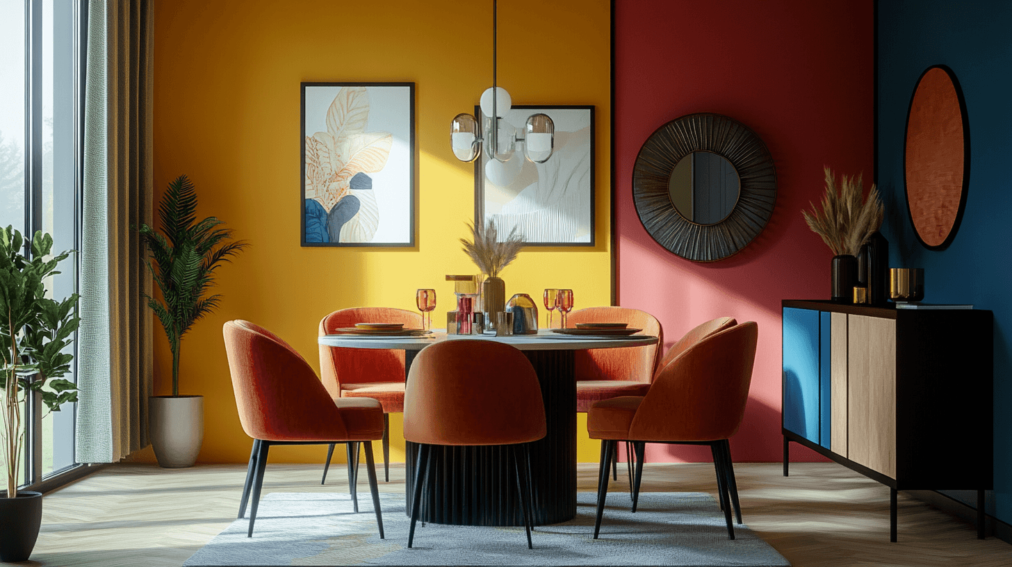 Intensive Farben im Esszimmer: Energie und Lebensfreude beim Essen