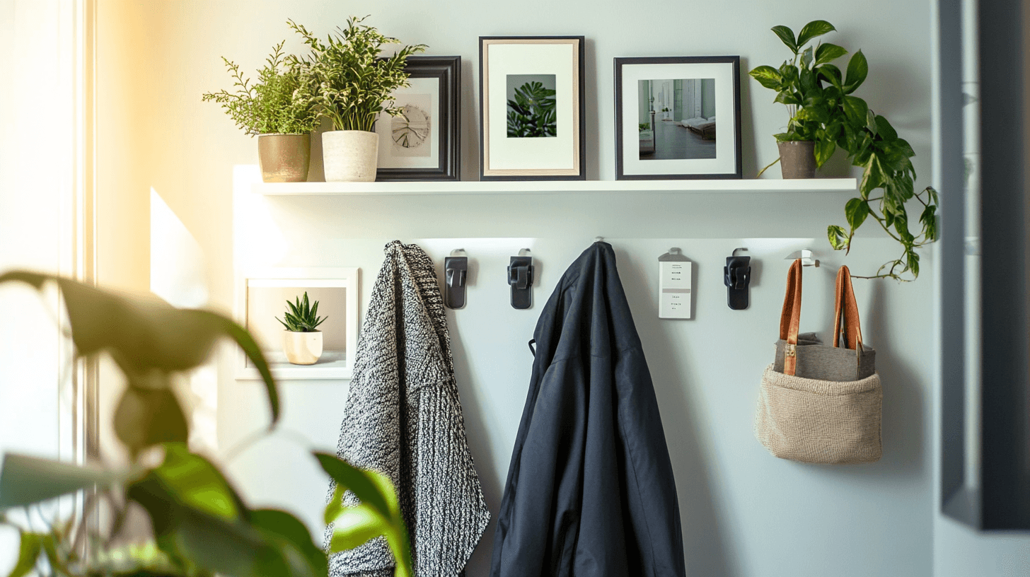 Schmückende Accessoires für die Garderobe