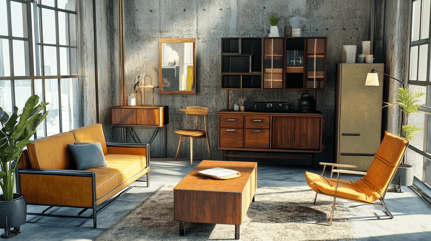 Möbel im skandinavischen Industrial-Stil