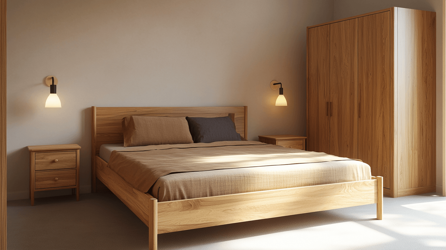Möbel im nordischen Schlafzimmer