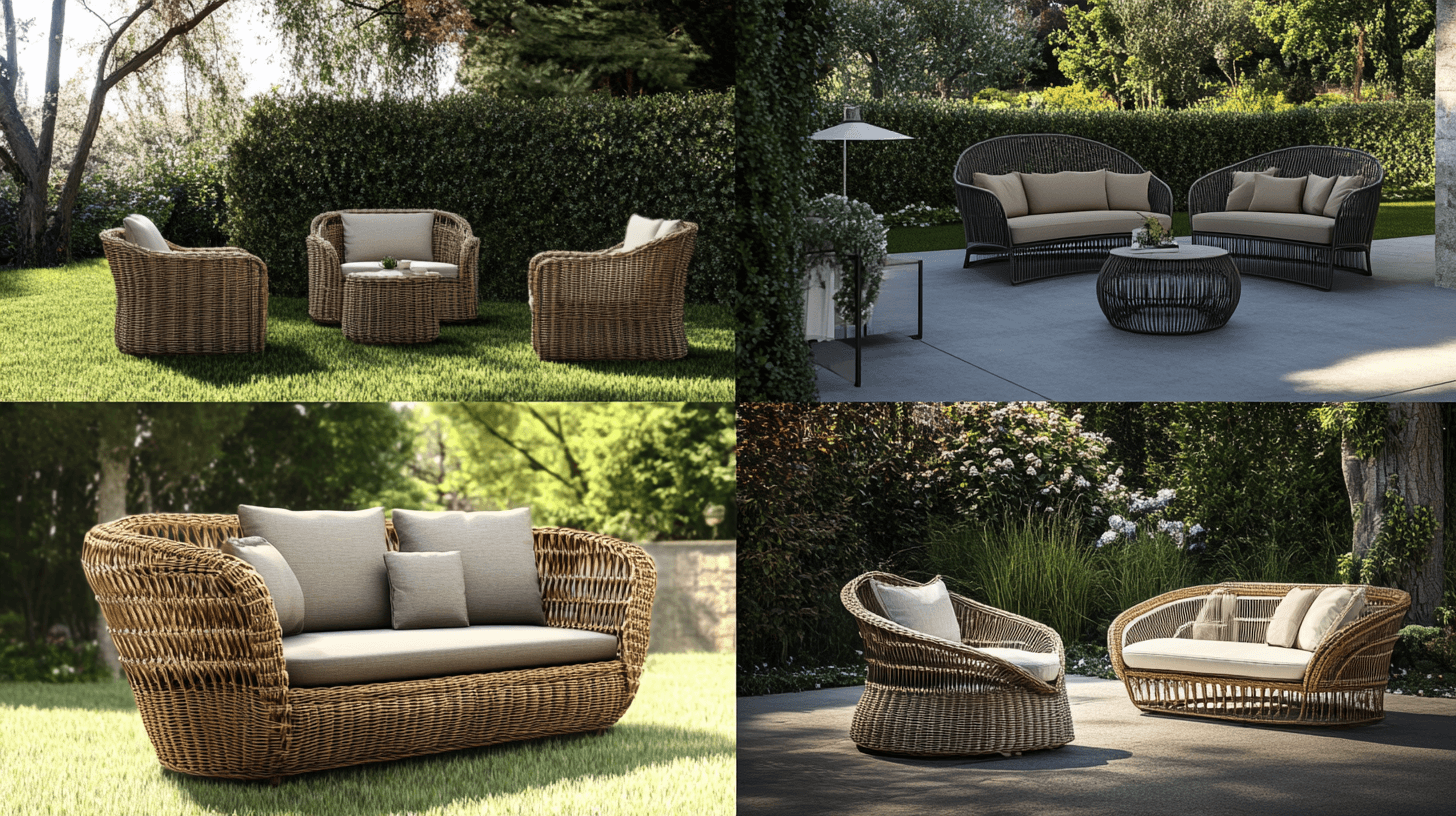 Verschiedene Stilrichtungen und Kombinationsmöglichkeiten von Rattan-Gartenmöbeln