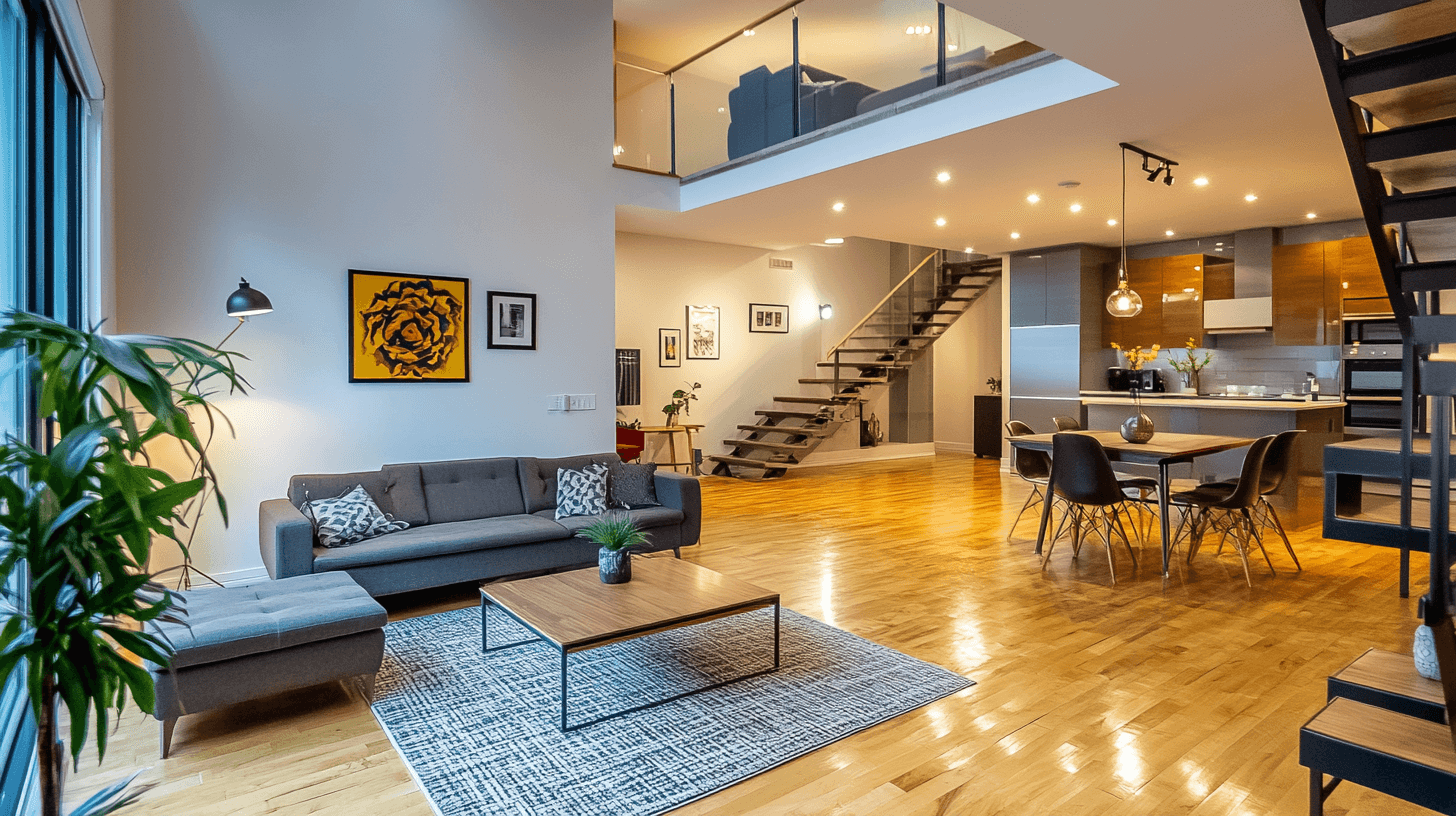 Gestaltung der Loft-Wohnung: Bereiche einrichten