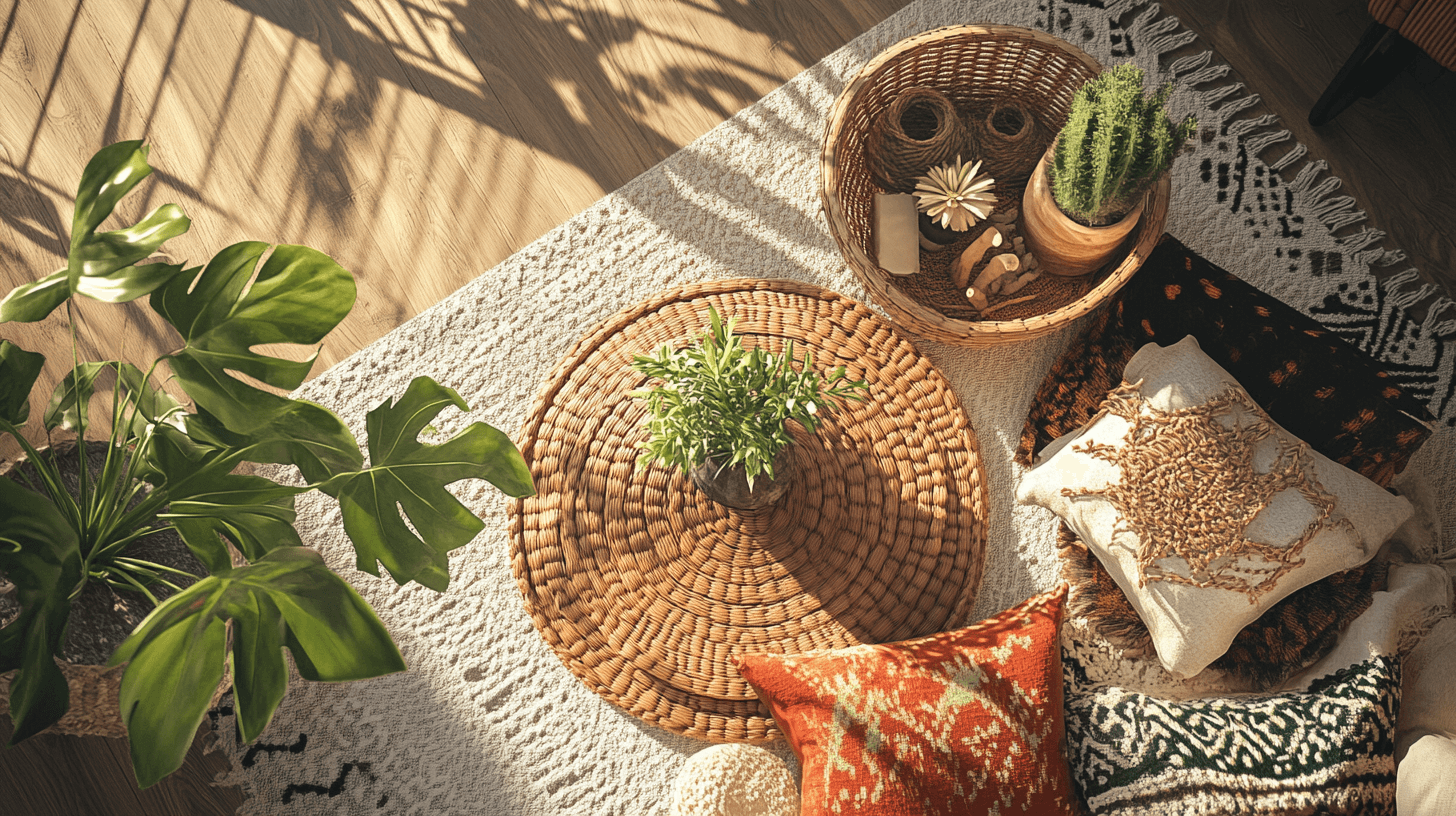 Dekoration im Zen-Boho-Stil: Natürliche Materialien und kreative Akzente