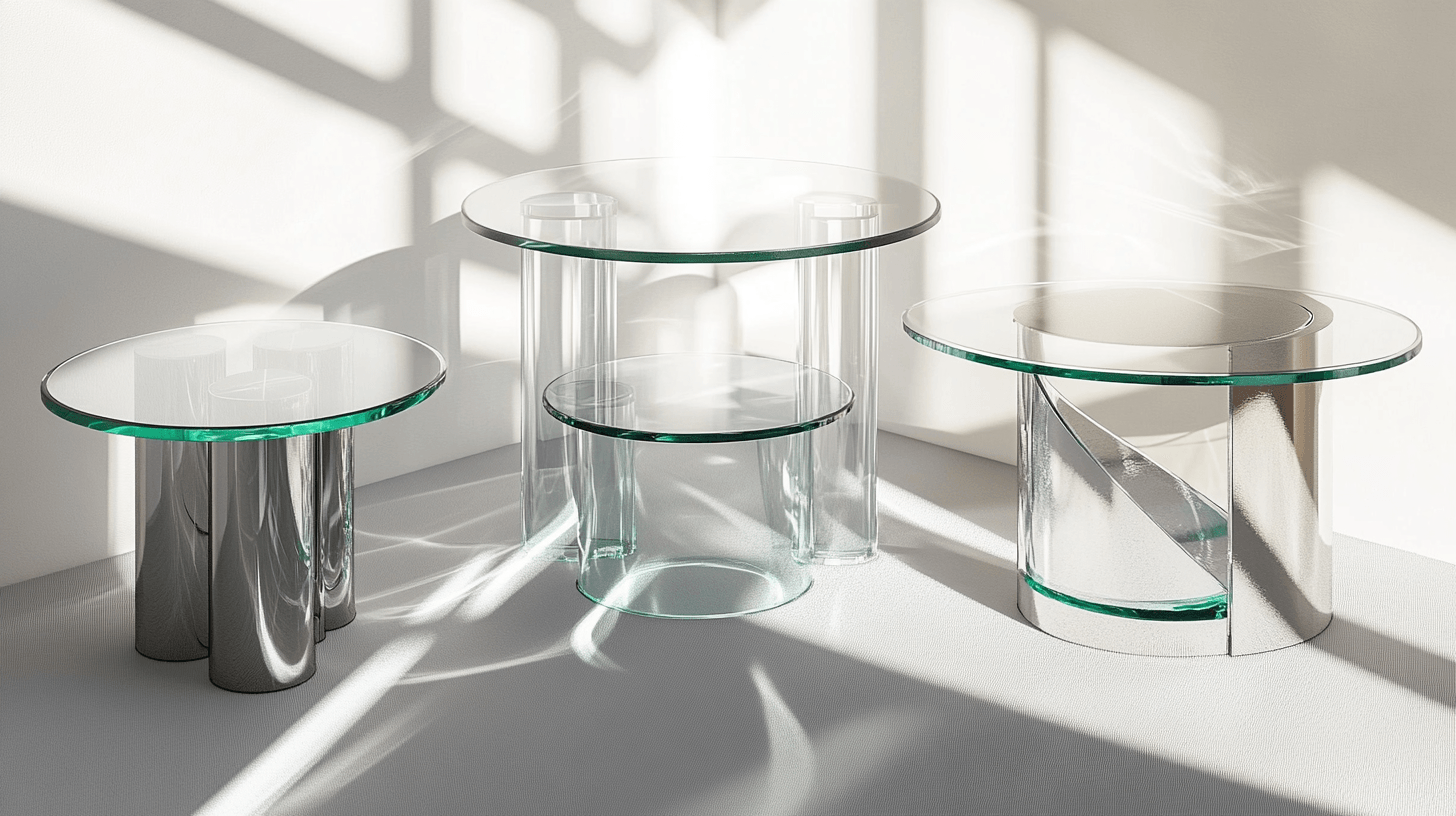 Vielfältige Designoptionen für Beistelltische aus Glas
