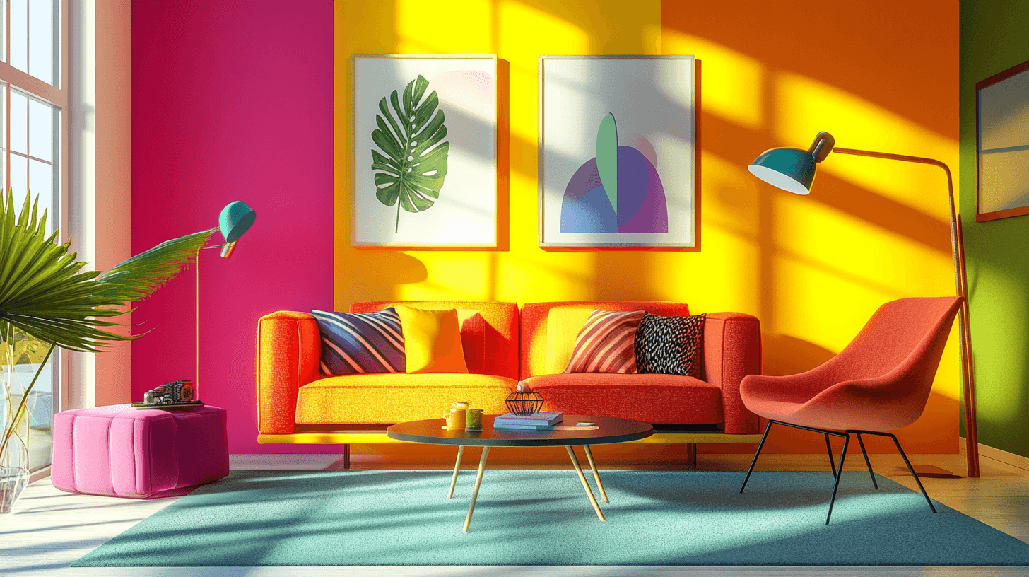 Die zauberhafte Welt der Farben im Retro Pop Stil