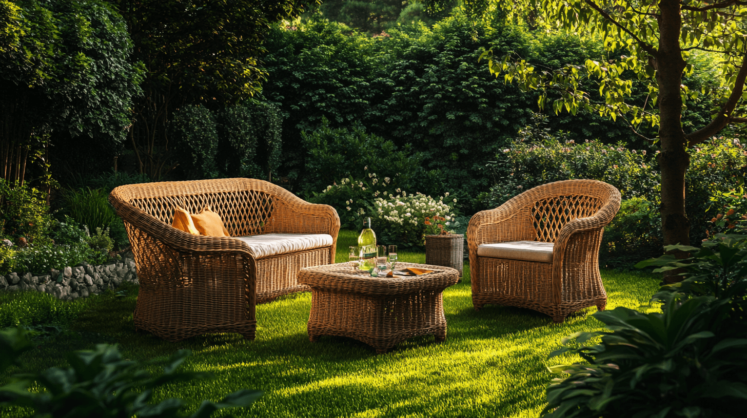Gartenmöbel aus Korbgeflecht: Naturmaterialien neu erleben
