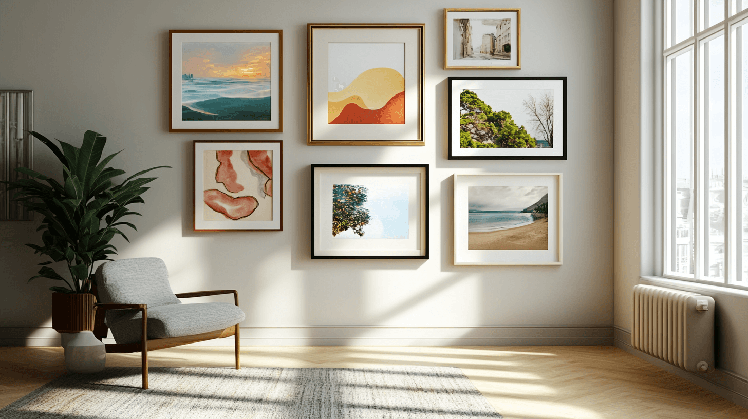 Galeriewände gestalten: Der ideale Mix aus Rahmen und Kunstwerken