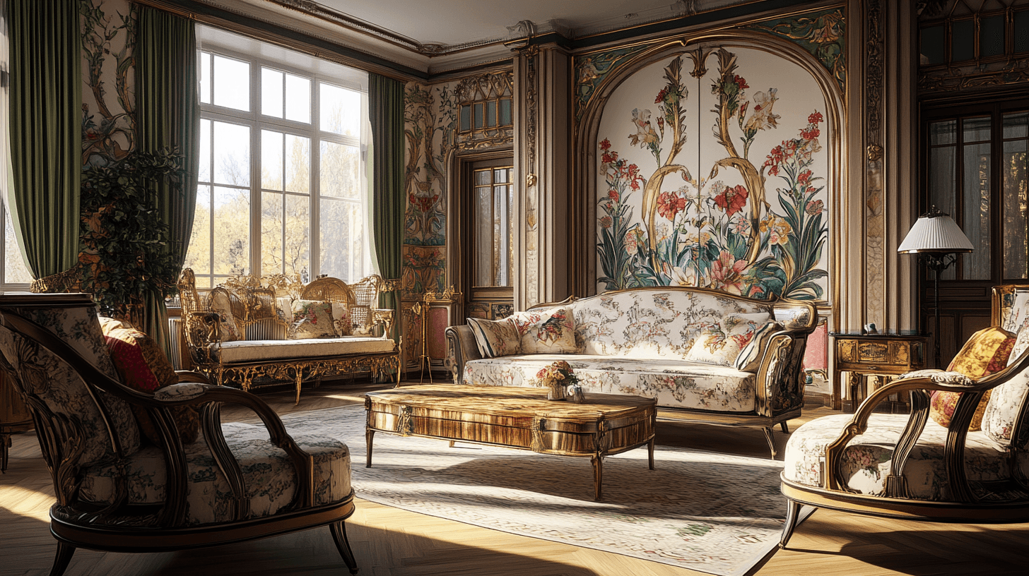 Jugendstil: Ein kunstvoller Wohnstil mit blumigen Motiven