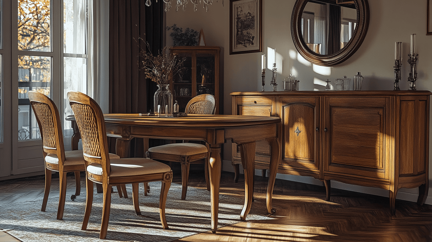 Klassische Möbel für das Esszimmer im Vintage-Stil