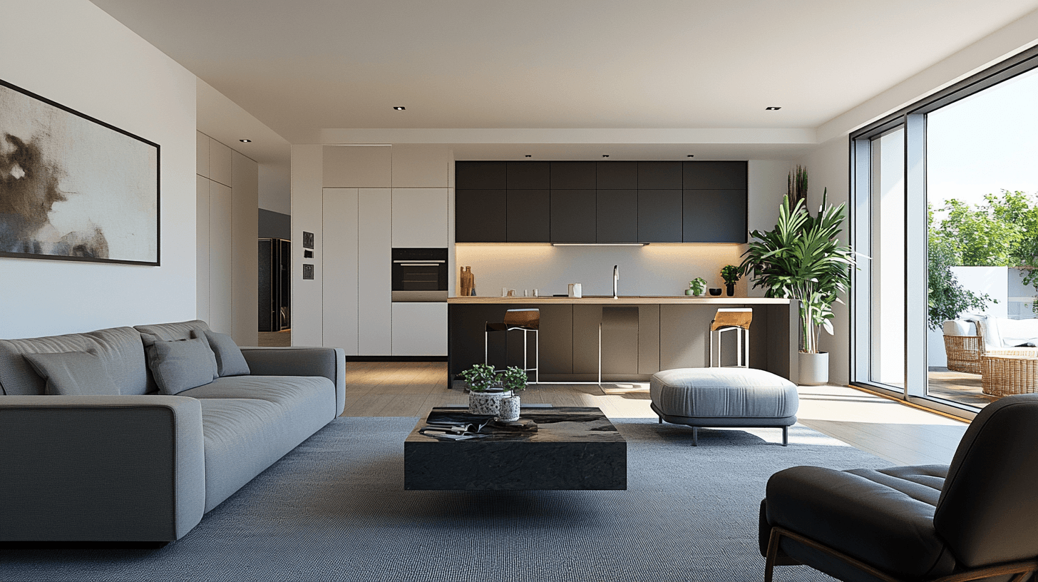 Wohnzimmer mit offener Küche: Der moderne Trend zum offenen Wohnen