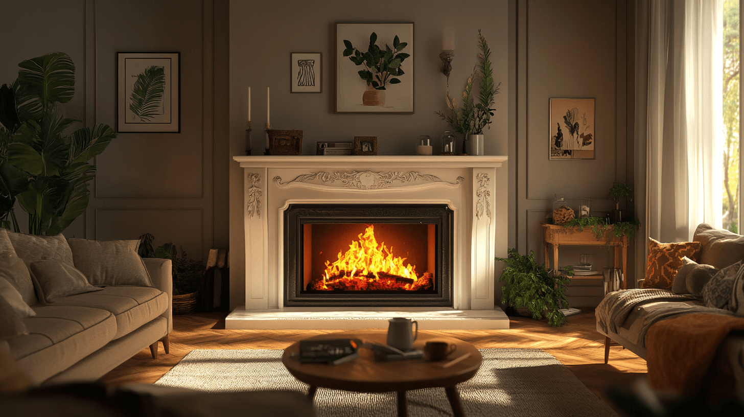 Wohnzimmer mit Kamin: Behaglichkeit und Wärme für kühle Tage