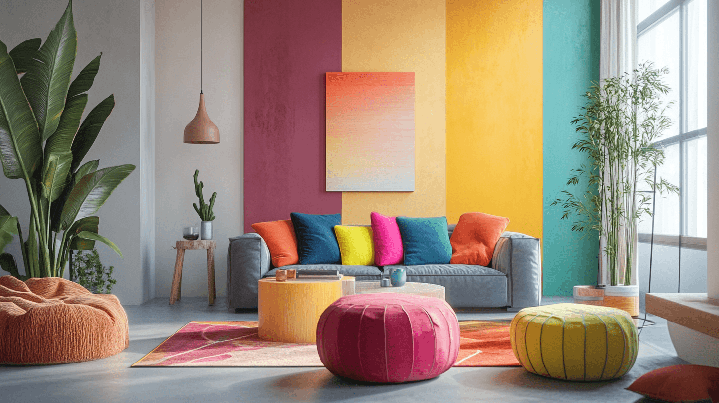 Wohnstile, die Farbe ins Zuhause bringen