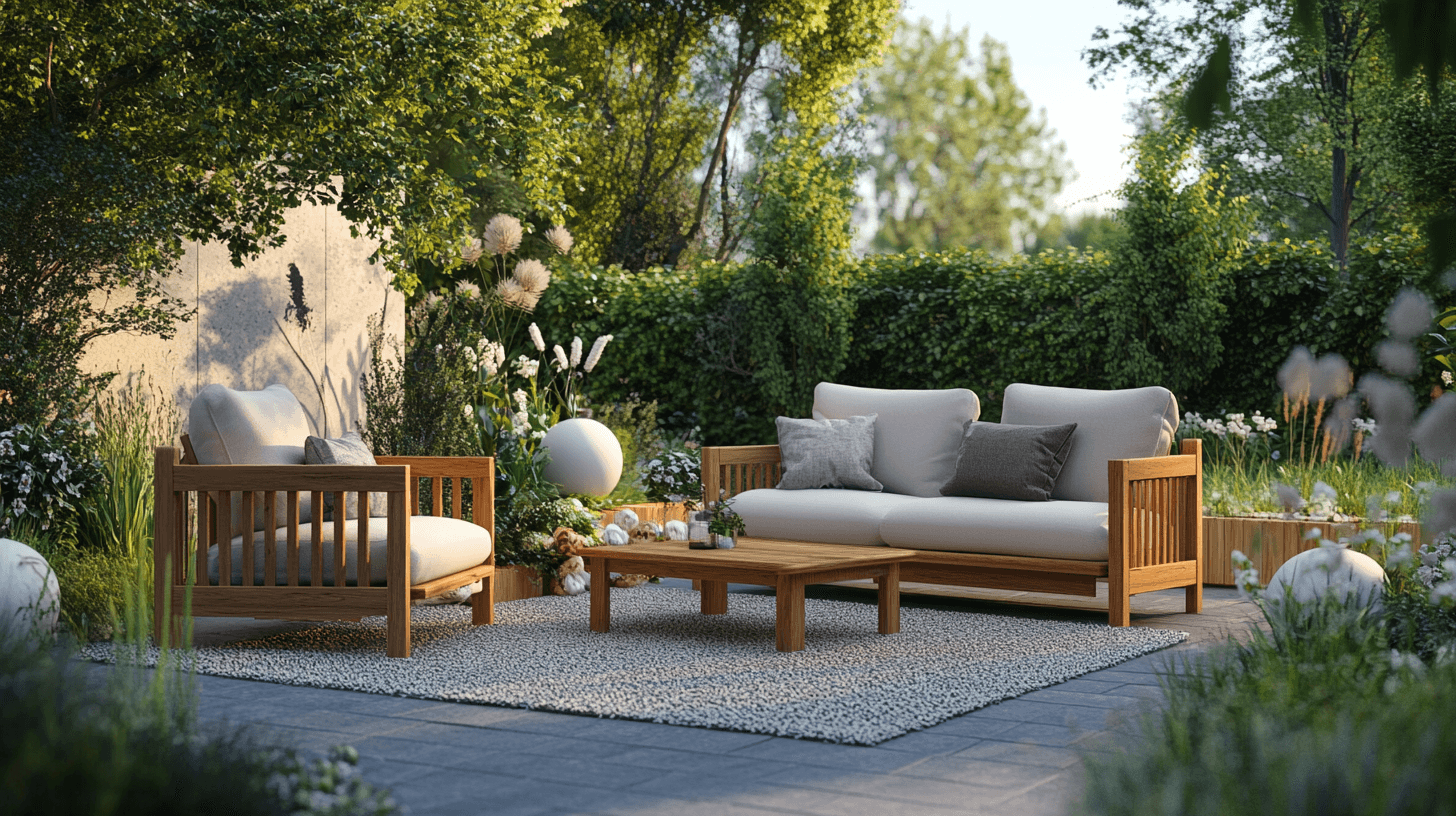 Elegante Designideen mit Gartenmöbeln aus Holz