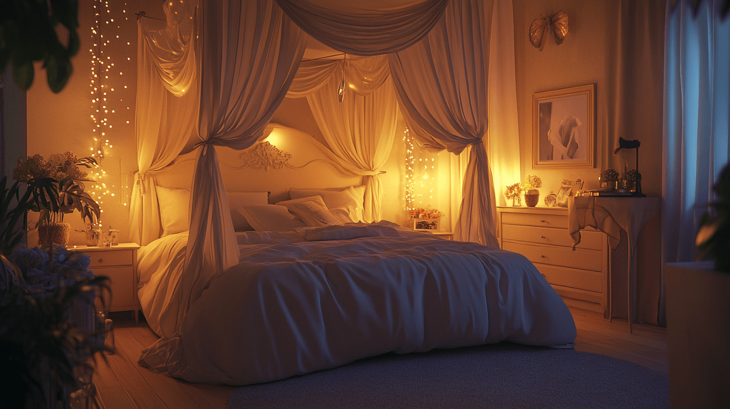 Schlafzimmer mit Himmelbett: Romantisch und behaglich