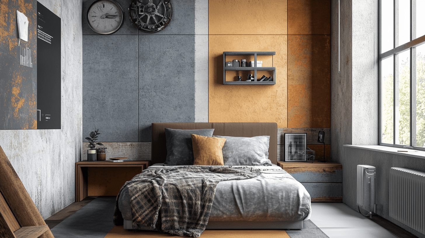 Farbgebung und Materialien im Industrial-Stil
