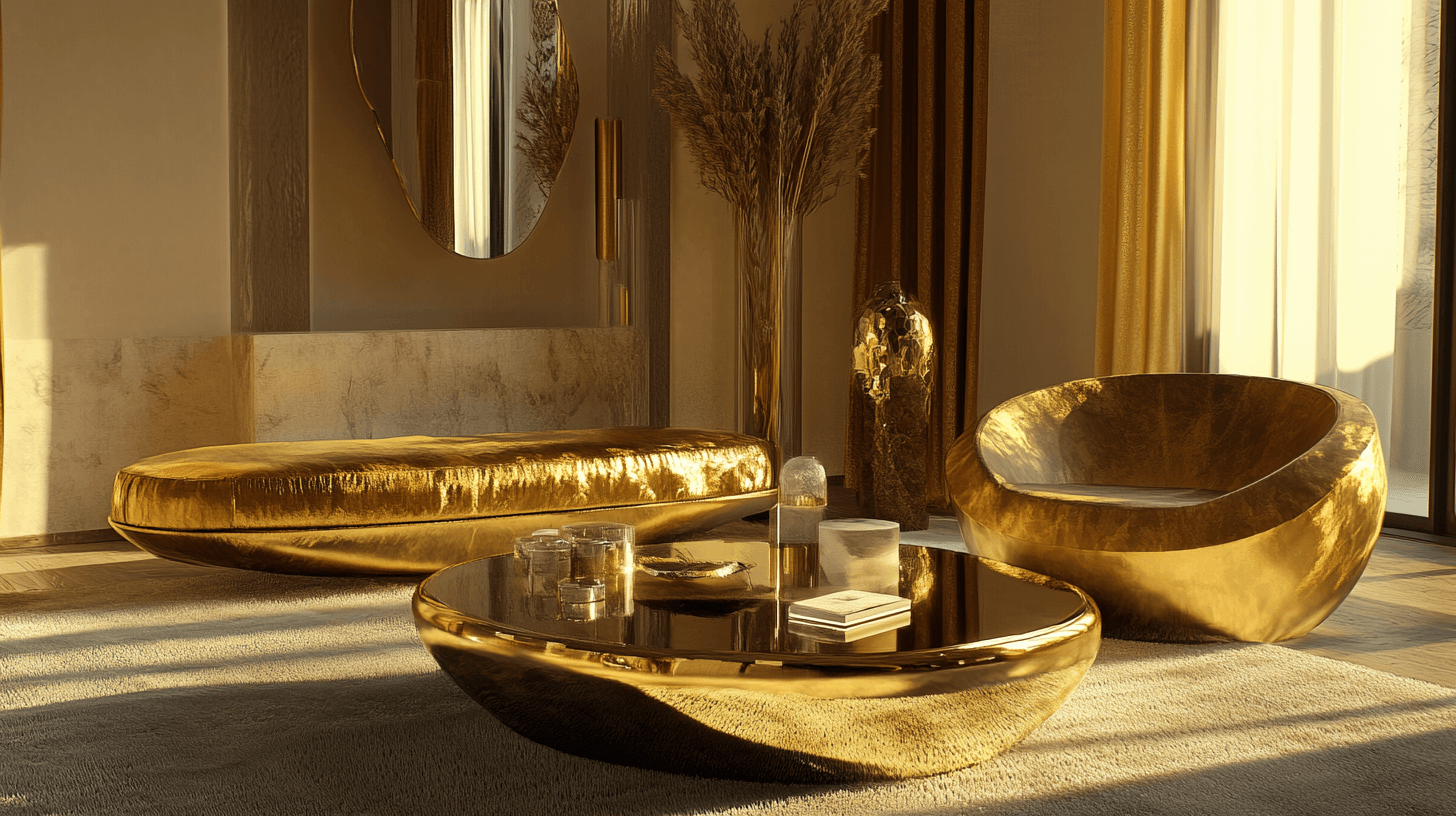 Goldene Möbelstücke: Ein Hauch von Glamour