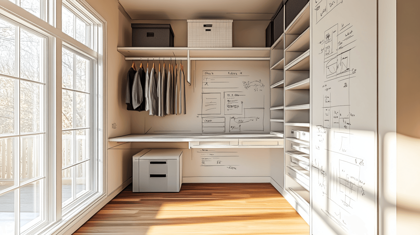 Die optimale Planung für dein Büro im Kleiderschrank