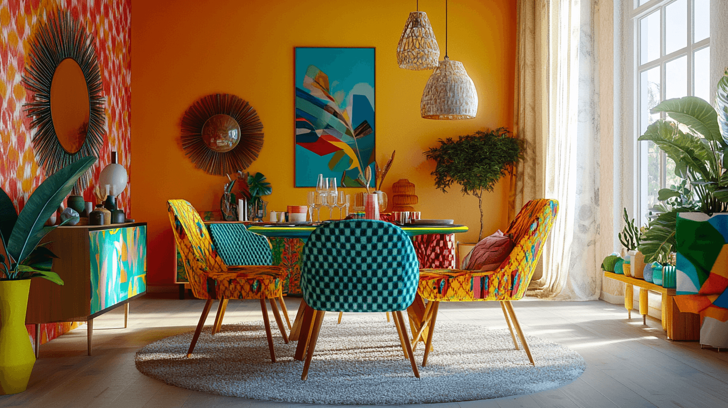 Möbel und Accessoires in leuchtenden Farben