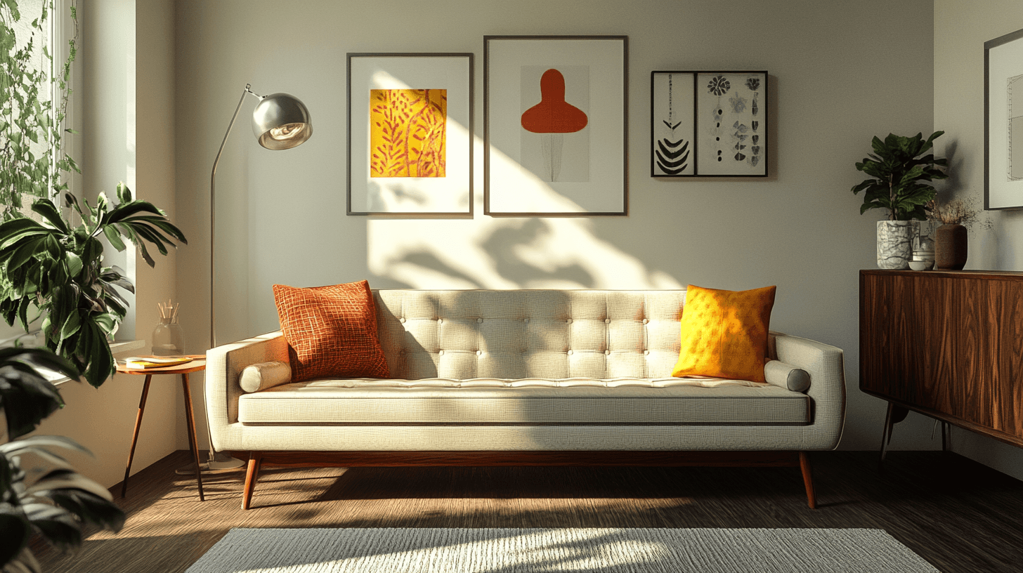 Wohnzimmer mit Retro-Elementen: Nostalgie begegnet modernem Design