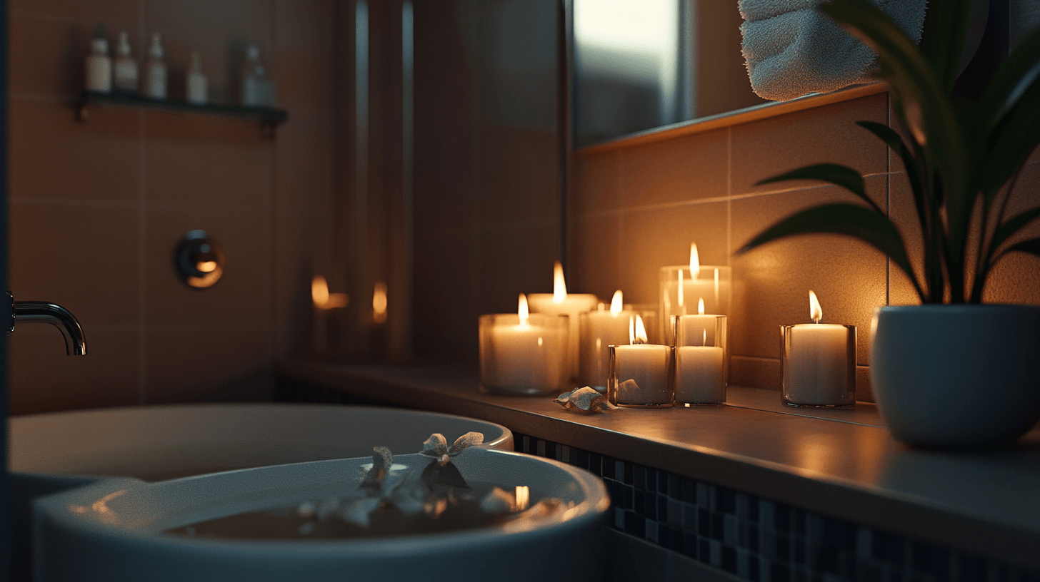 Kerzen im Badezimmer: Wellness-Oase für daheim