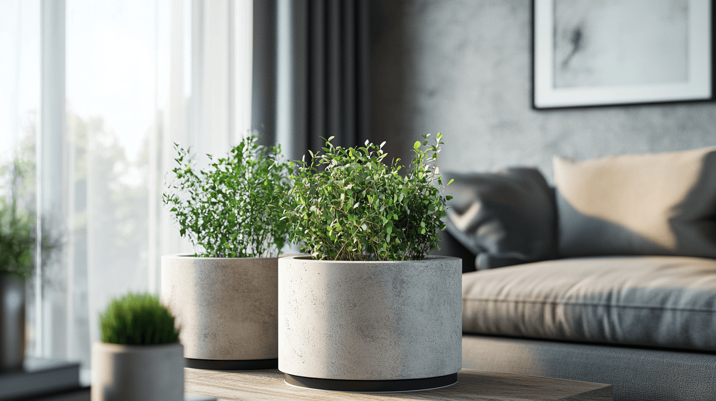 Beton-Pflanzkübel in dein Zuhause integrieren