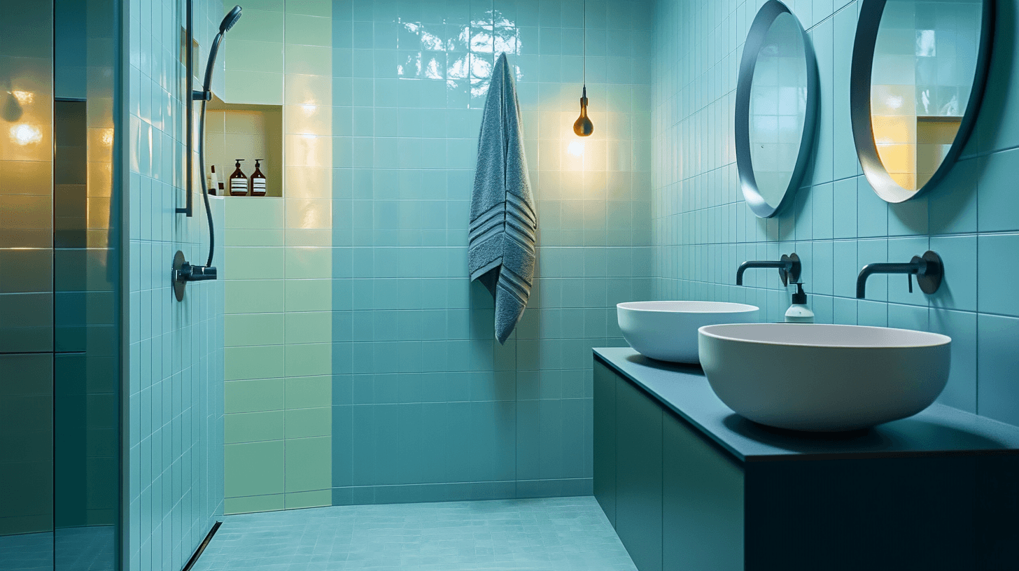 Farbgestaltung im Badezimmer: Frische mit Blau- und Grüntönen