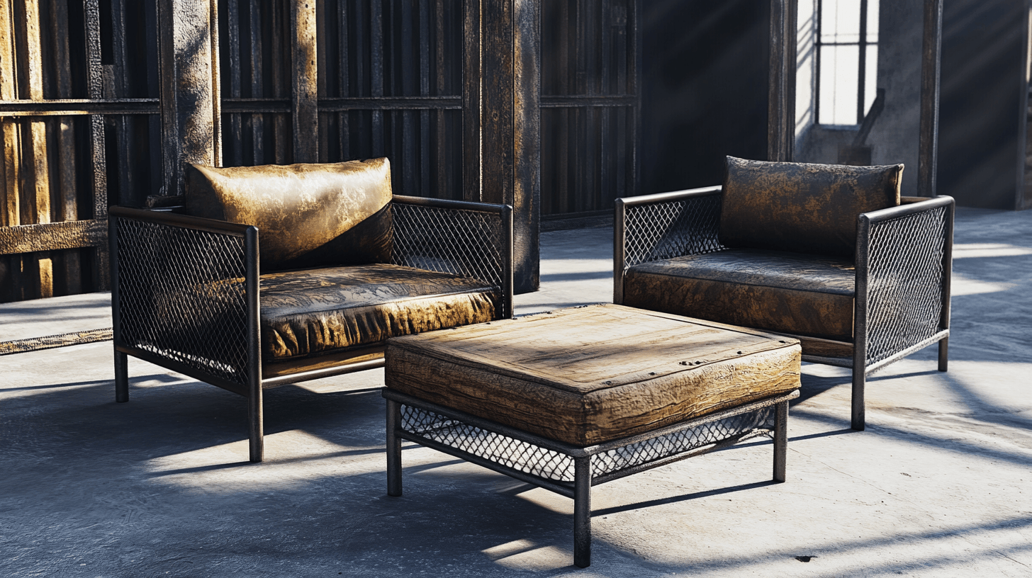 Möbel im Industrial Glamour-Stil
