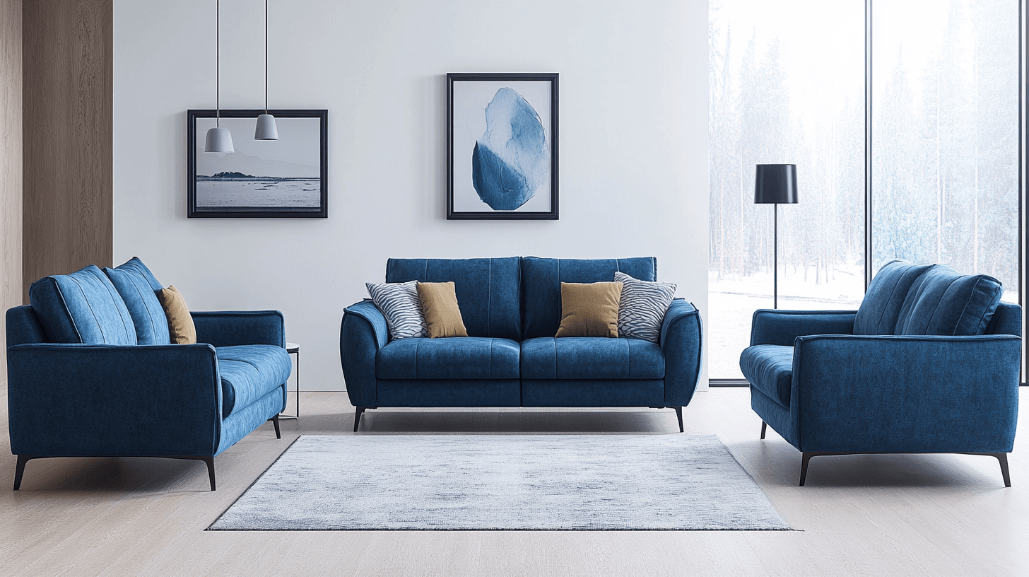 Marineblaue Möbel: Elegante Blickfänger im Raum