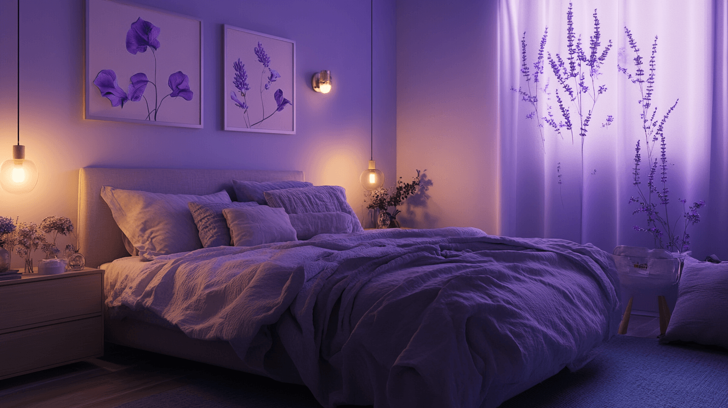 Lavendel im Schlafzimmer: Ruhe und Entspannung durch sanfte Farben