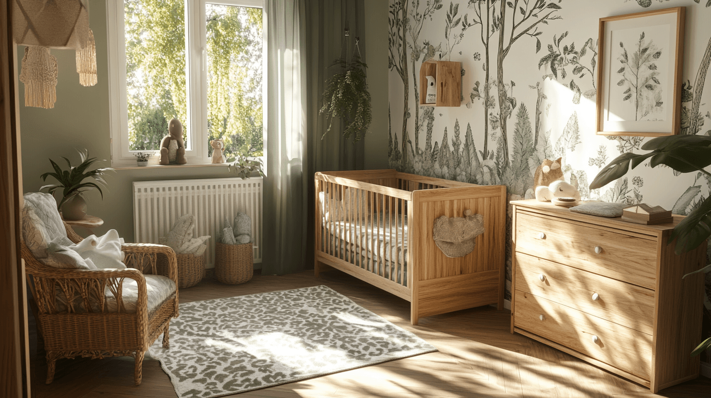 Kinderzimmer im Waldstil: Natürliche Farbtöne und Holz