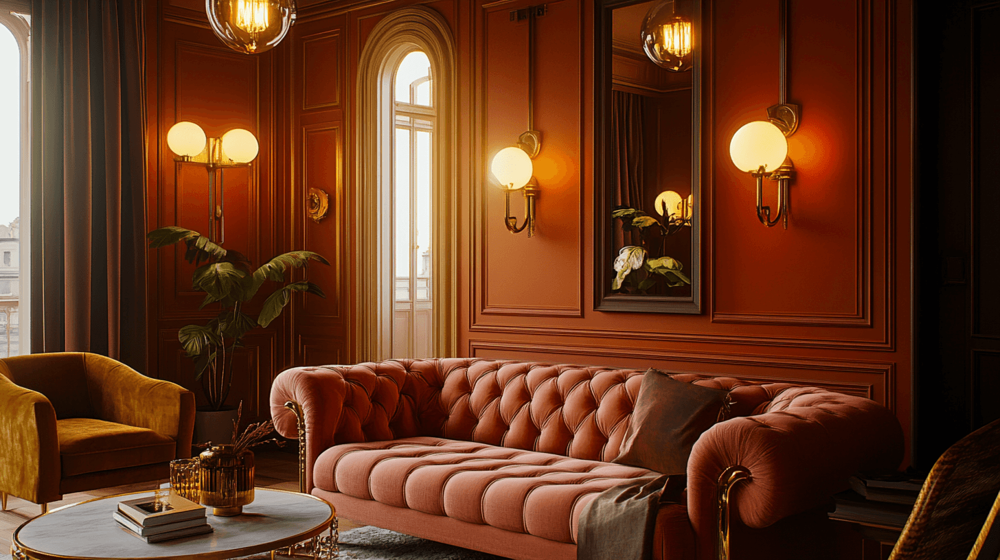 Farbgestaltung und Licht im Glamour-Stil