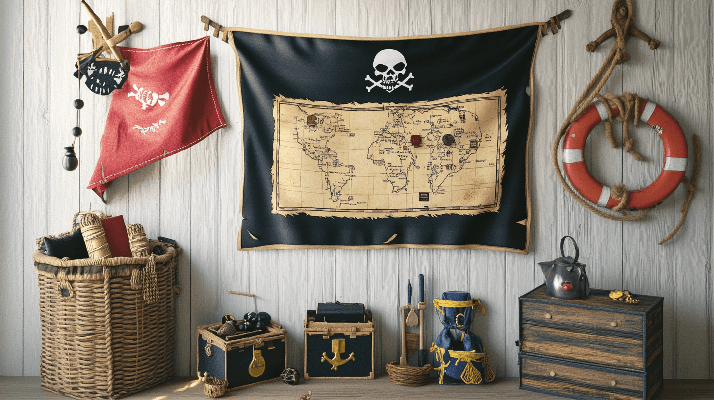 Dekorationen und Accessoires für das Piratenabenteuer
