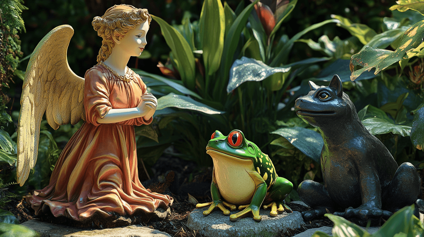 Unterschiedliche Arten von Gartenfiguren