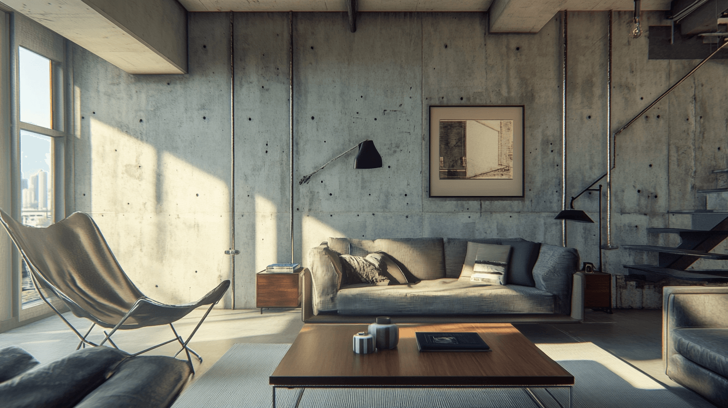 Betonwände: Der ideale Hintergrund für den Industrial-Look