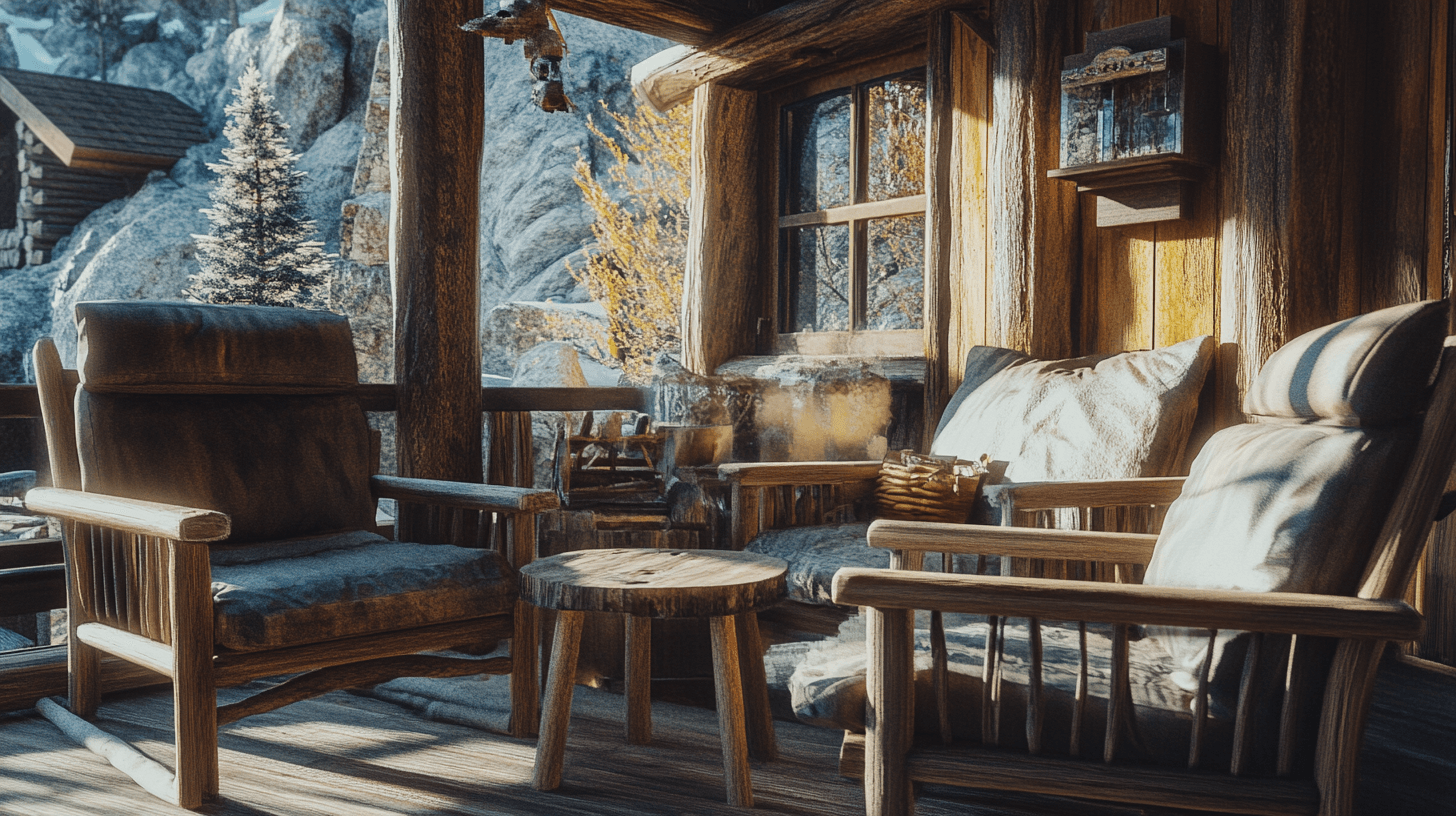 Ursprüngliche Möbel für die Berghütte