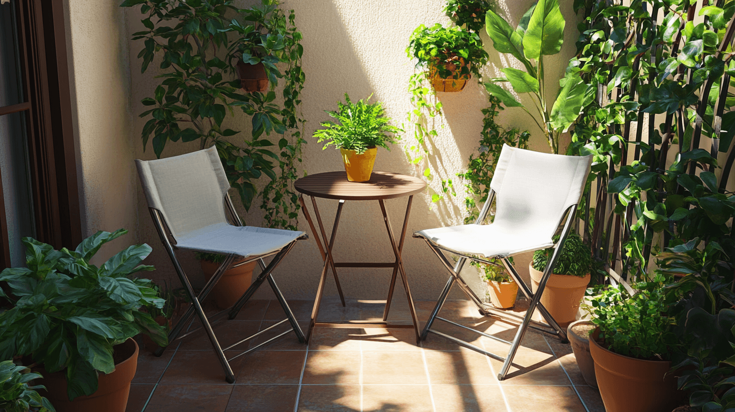 Platzsparende Sitzmöglichkeiten für kleine Balkone