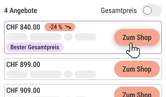 Alle Preise auf einen Blick