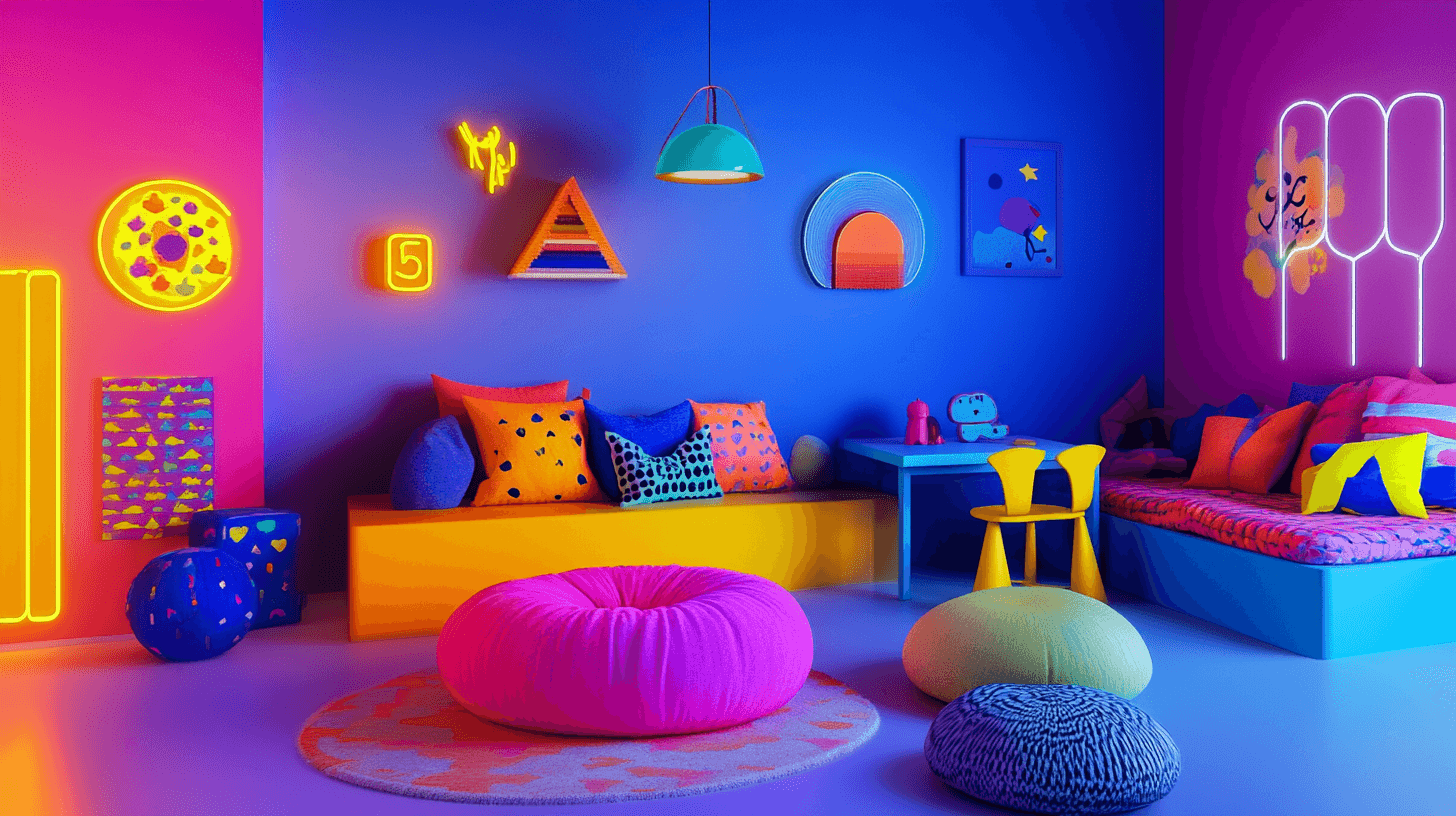 Neonfarben im Kinderzimmer: Eine lebendige und kreative Umgebung