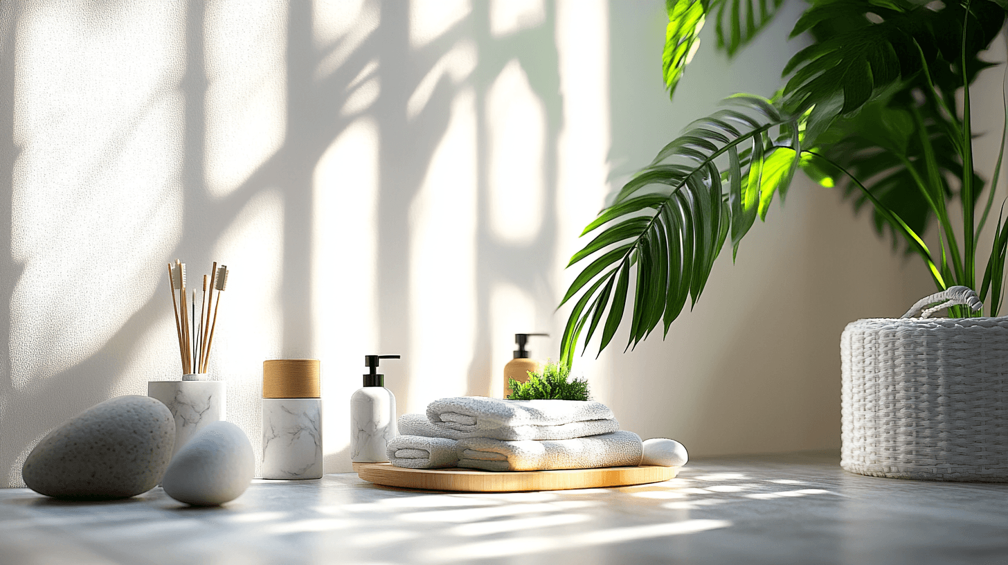 Deko und Accessoires im nordischen Badezimmer