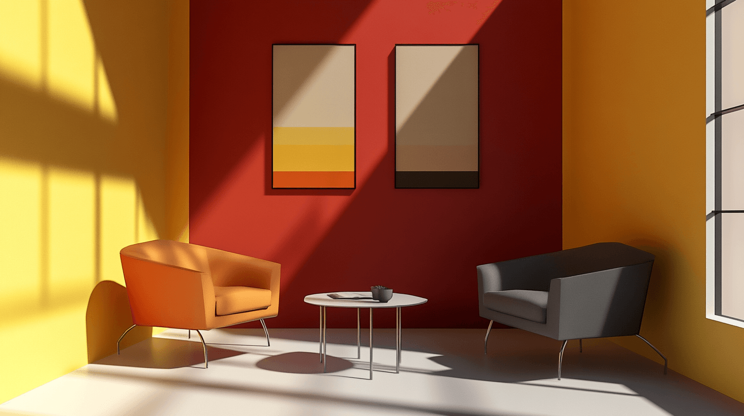 Verbindung von intensiven Farben und schlichten Designs